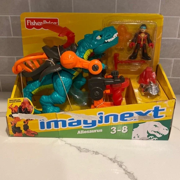 Imaginext Toys Fisher Price Imaginext Allosaurus Dino In Battle